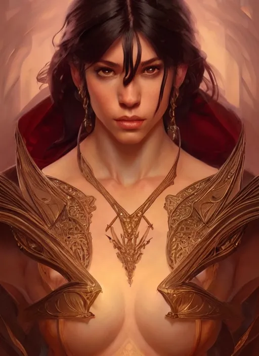 Image similar to Portrait of Elmo, D&D, muscular, fantasy, intricate, elegant, highly detailed, digital painting, artstation, concept art, smooth, sharp focus, illustration, art by artgerm and greg rutkowski and alphonse mucha