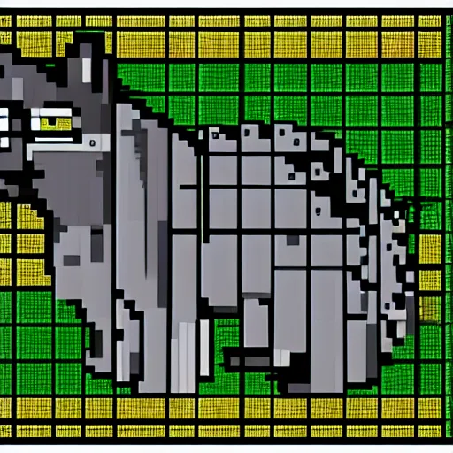 Image similar to pixel art of a cat