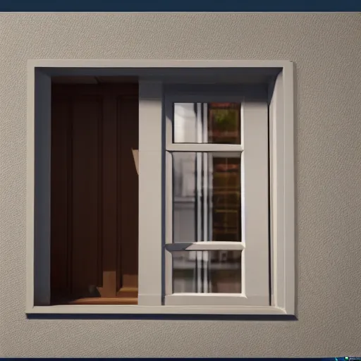 Image similar to 3 d rendered image of opening window, fresh air blender 3 d keyshot unreal engine