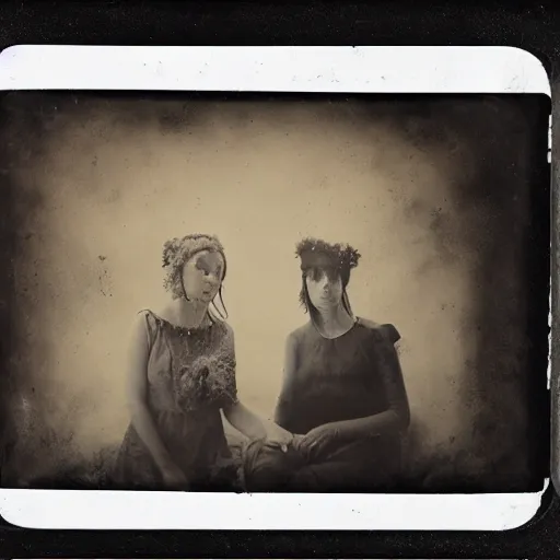 Prompt: photography of cristina hendricks, tintype, deregoue, gelatin silver process photogaphy