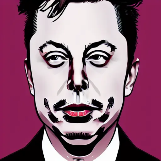 Prompt: a highly exaggerated art image of Elon musk, caricature, digital art