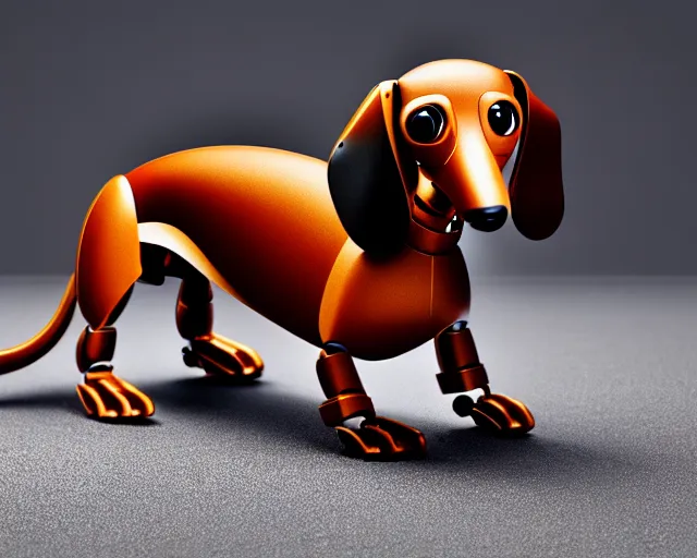 Image similar to dachshund robot, 4 k