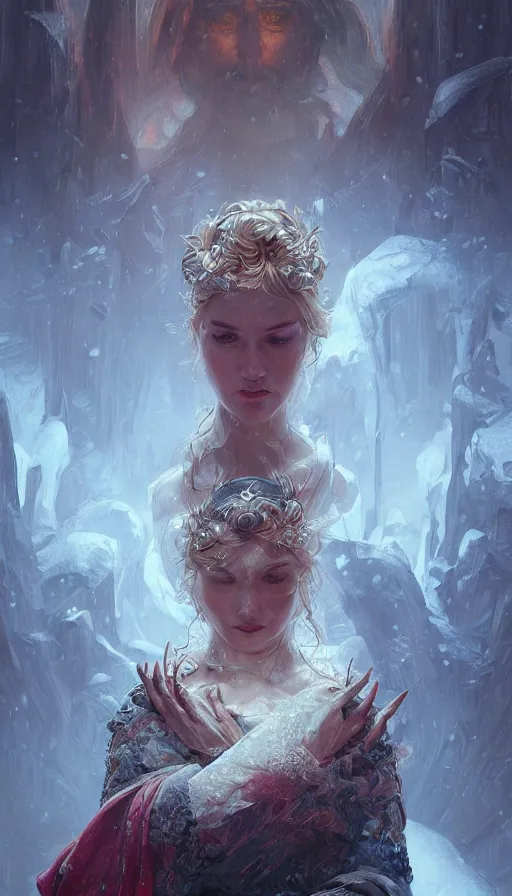 Image similar to let it snow, fame of thrones, lord of daggers, neon, fibonacci, sweat drops, insane, intricate, highly detailed, digital painting, artstation, concept art, smooth, sharp focus, illustration, Unreal Engine 5, 8K, art by artgerm and greg rutkowski and alphonse mucha