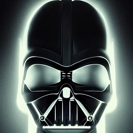 Image similar to symmetry!! portrait of darth vader, sci - fi, tech wear, glowing lights!! intricate, elegant, highly detailed, digital painting, artstation, concept art, smooth, sharp focus, illustration, art by artgerm and greg rutkowski and alphonse mucha