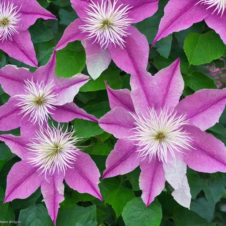 Image similar to clematis theme logo, clematis theme banner, clematis design, clematis in the deep sea, clematis like stars in the sky, hydrangea, trending on artstation, warm light, lovely and cute, fantasy art, 8 k resolution, highly detailed