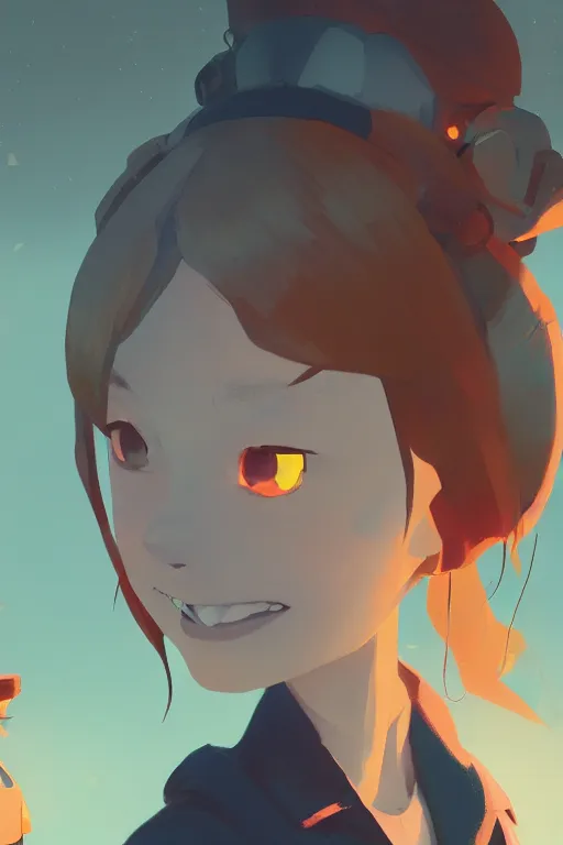 Image similar to we looked at each other and her face was red and blue, cory loftis, james gilleard, atey ghailan, makoto shinkai, goro fujita, character art, exquisite lighting, clear focus, very coherent, plain background, dramatic painting