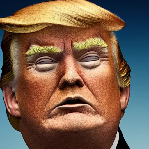 Prompt: photorealistic 50mm of evil Donald Trump