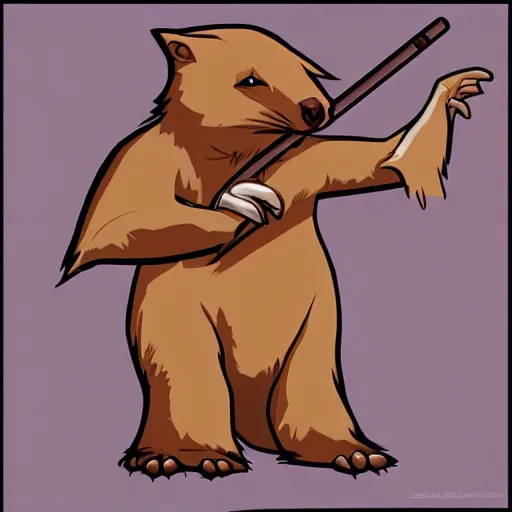 Prompt: “ anthropomorphic jedi wombat, trending on furaffinity ”