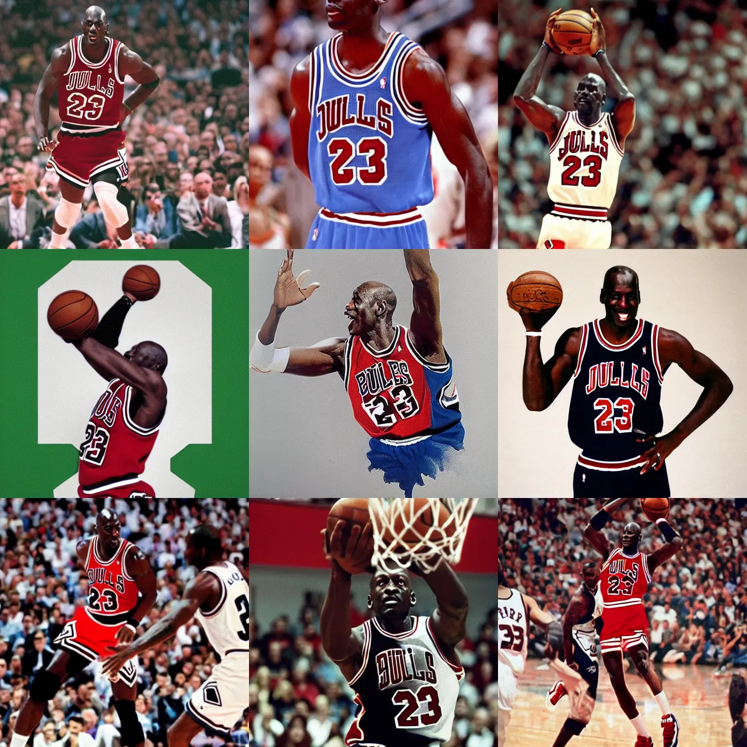 Prompt: goerge michael jordan