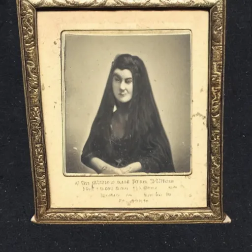 Image similar to antique photo from old play Matrix (1856) actress playing Trinity