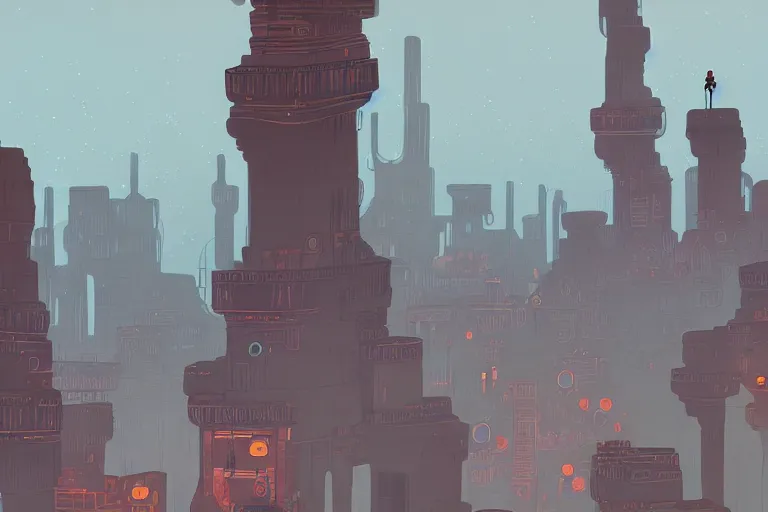 Image similar to landscape with a great roman city, in the style of gris, trending on artstation