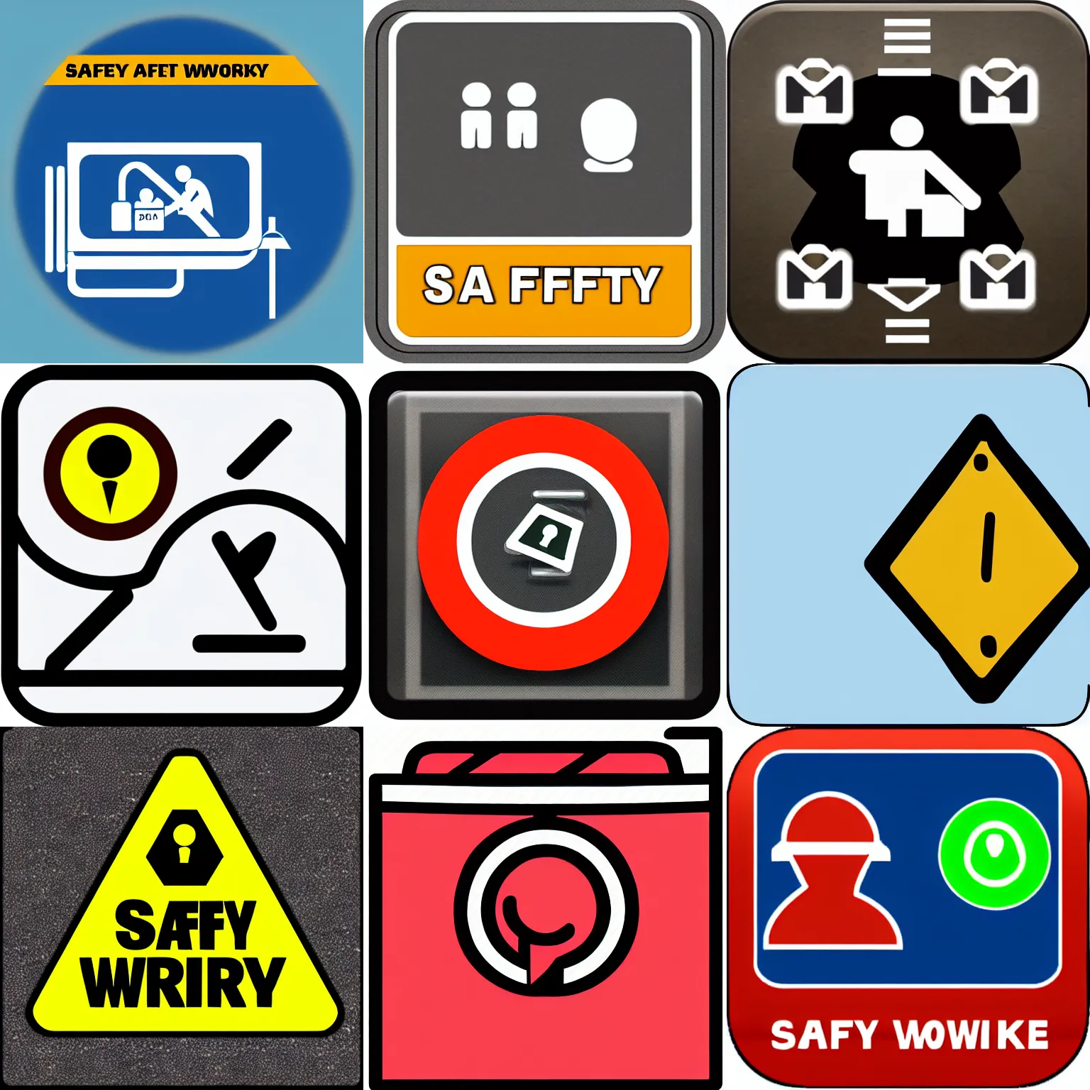 Prompt: Safety at work desktop icon