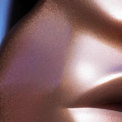 Image similar to a close up cropped photo of a chrome woman by hajime sorayama, 4 k, golden hour, ƒ / 8, focal length : 5 0 mm, hyper detailed