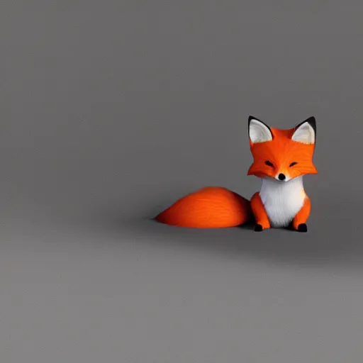 Prompt: kawaii fox, rendered in Octane, 8k