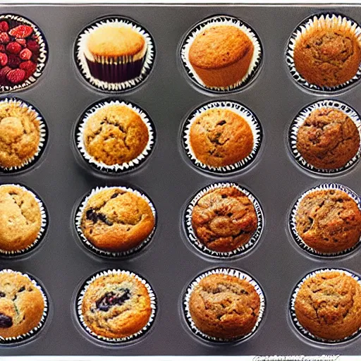 Image similar to photograph of muffins, hyperrealism