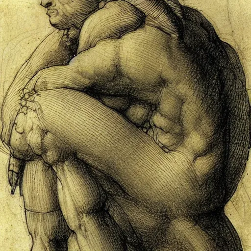 Image similar to a drawing of the vitrup of the human figure by leonardo da vinci, pixiv, renaissance, da vinci, golden ratio, academic art