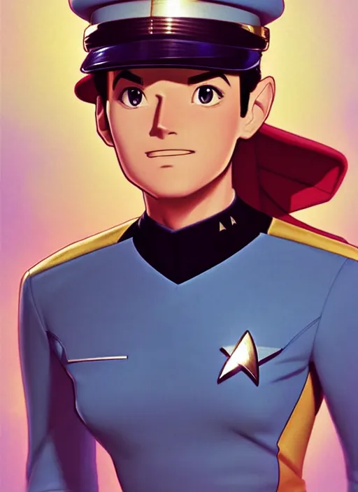 Prompt: cute star trek officer captain crunch, natural lighting, path traced, highly detailed, high quality, digital painting, by don bluth and ross tran and studio ghibli and alphonse mucha, artgerm