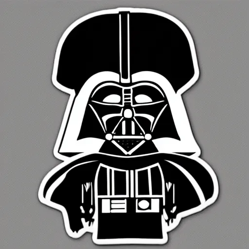 Image similar to darth vader wearing a jock - strap - diaper - loin - cloth, svg sticker art