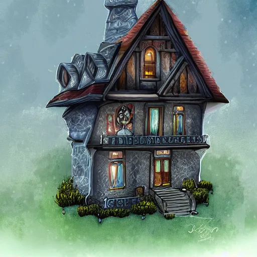 Image similar to a house, fantasy digital art