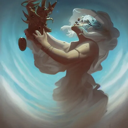 Prompt: god by peter mohrbacher