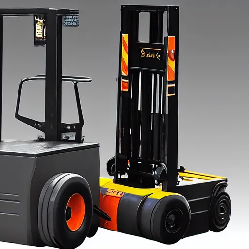 Prompt: crown lift truck mecha robot