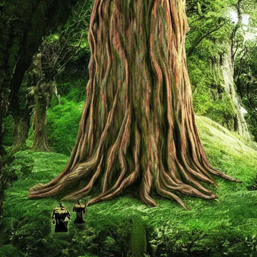 Image similar to lord of the rings trees