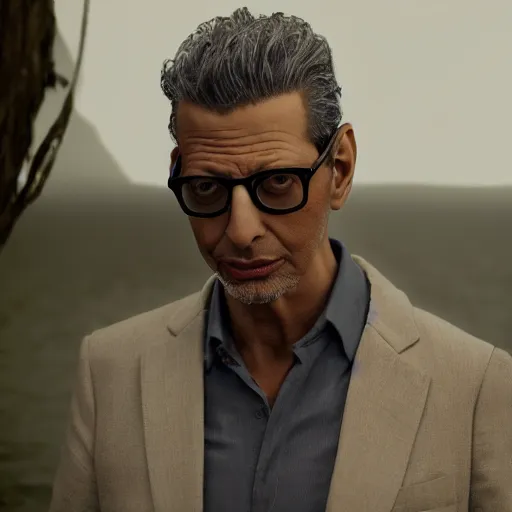 Prompt: hyperrealistic dslr film still of jeff goldblum in lagoon, stunning 8 k octane comprehensive 3 d render, inspired by istvan sandorfi & greg rutkowski & unreal engine, perfect symmetry, dim volumetric cinematic lighting, extremely hyper - detailed, incredibly real lifelike attributes & flesh texture, intricate, masterpiece, artstation, stunning