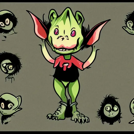 Prompt: goblin, illustration, cartoon, comic, anime, vector art, simple background