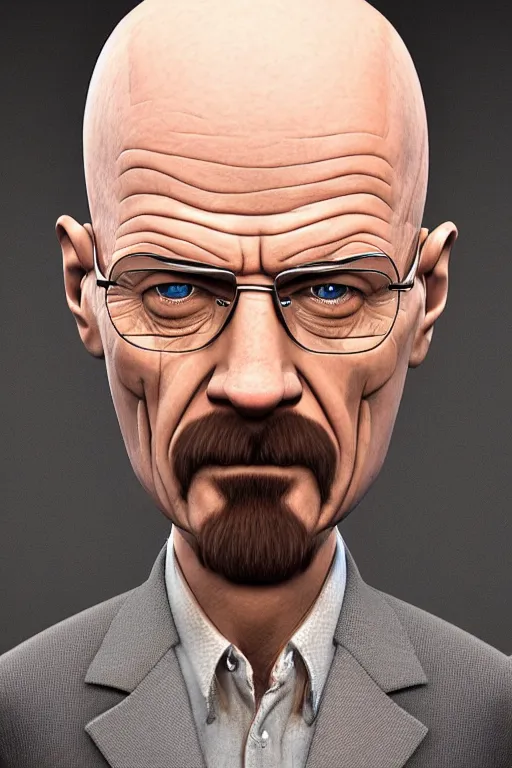 Image similar to walter white megamind, photorealistic, highly detailed,