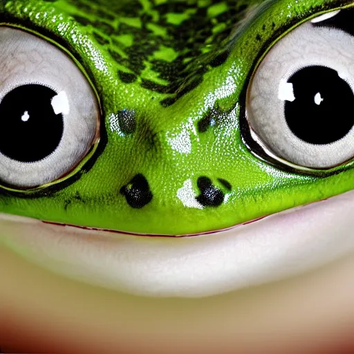 Prompt: Lady Frog woman photograph, sharp focus, realistic