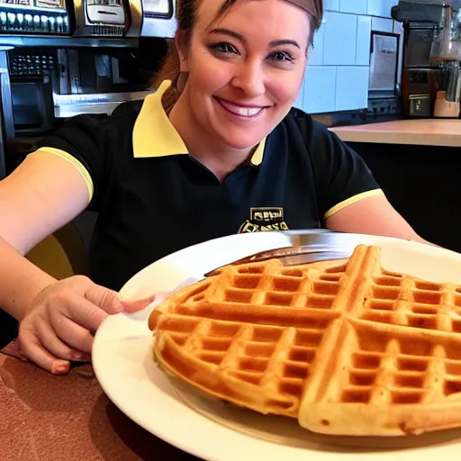 Prompt: wafflehouse employee's