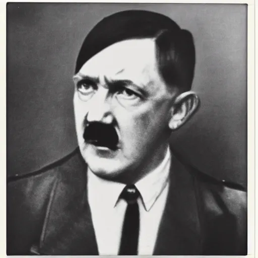 Image similar to polaroid of adolf hitler surprised