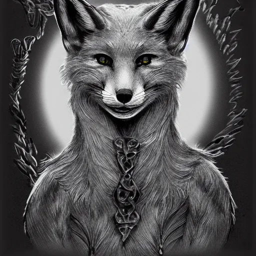 Prompt: An anthropomorphic fox wizard, highly detailed, extremely beautiful, DnD portrait