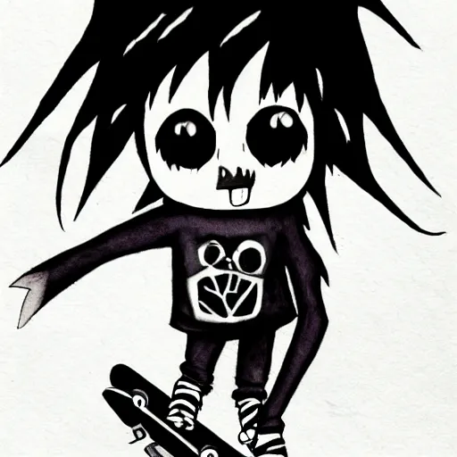 cute emo goblin skaterboy, deviantart | Stable Diffusion