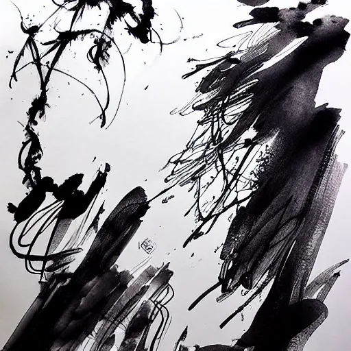 Image similar to ink art by xu wei