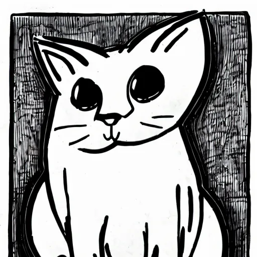 Image similar to white cat with black markings, todd mcfarlane art style,