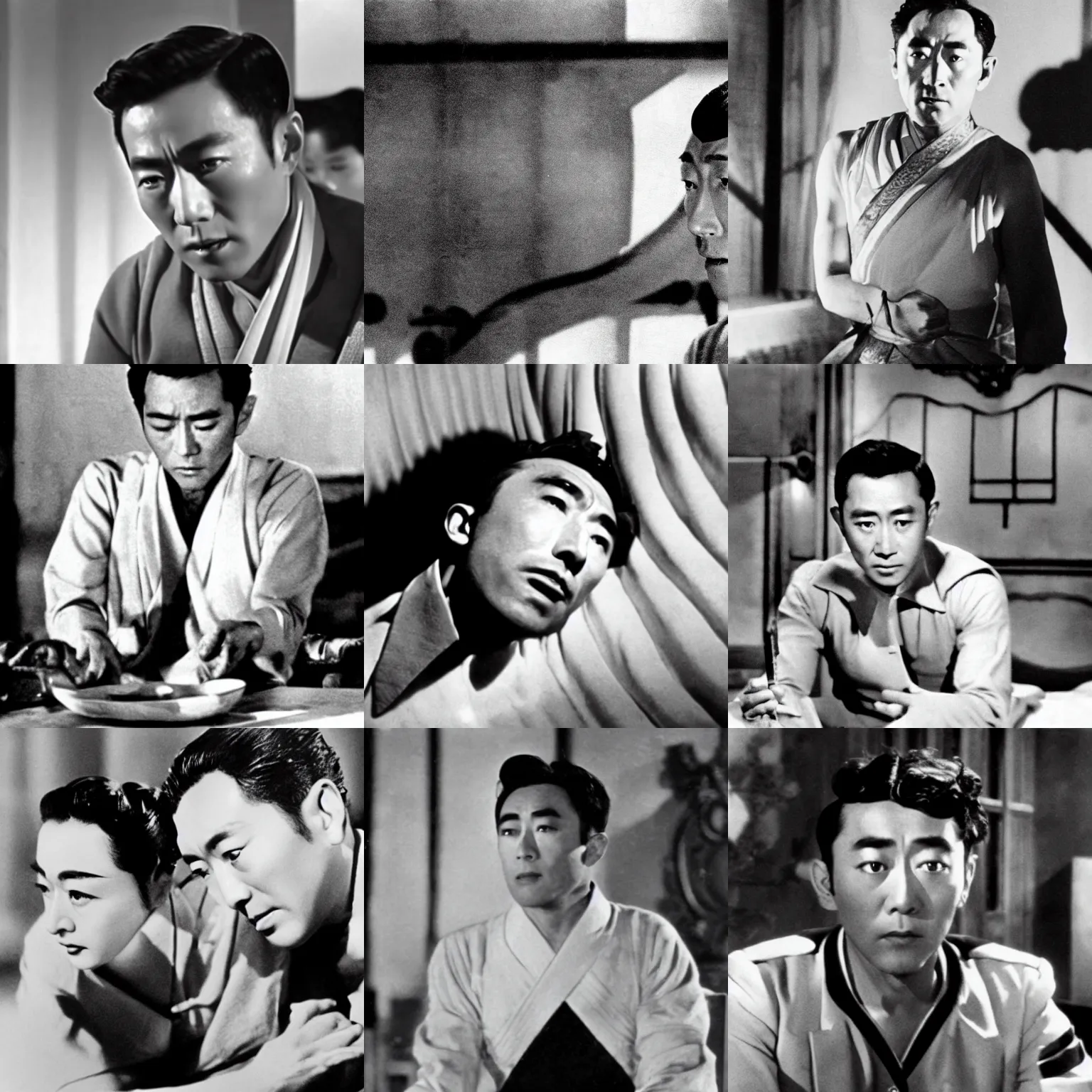 Prompt: a film still from mishima : a life in four chapters ( 1 9 4 5 )