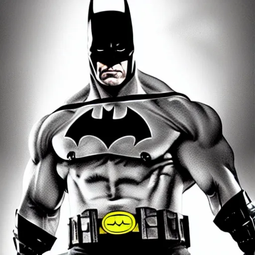 Image similar to Dwayne Johnson as batman