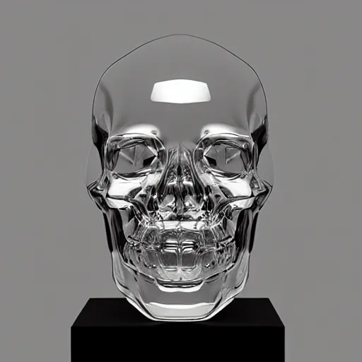 Prompt: crystal human head