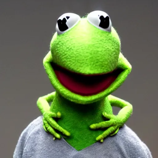 Image similar to Kermit the frog as Thanos