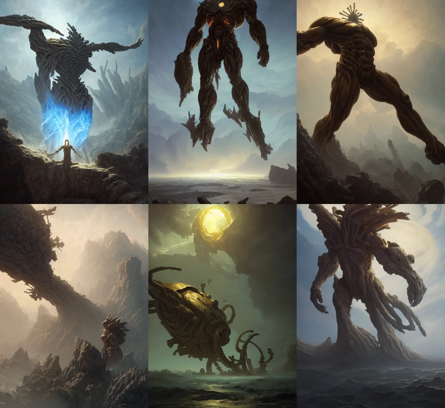 Prompt: hyperion titan, greek myth, fantasy, cinematic lighting, concept art, smooth, sharp focus, highly detailed, render in unreal engine 5, artstation, trending, feng zhu, shaddy safadi, noah bradley, tyler edlin, jordan grimmer, darek zabrocki, neil blevins, tuomas korpi