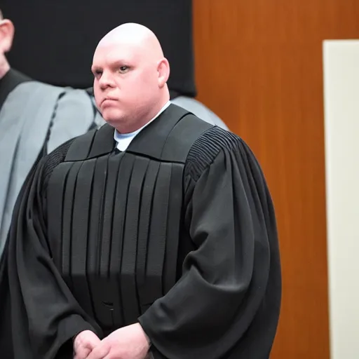 Image similar to dave vader in court working as judge