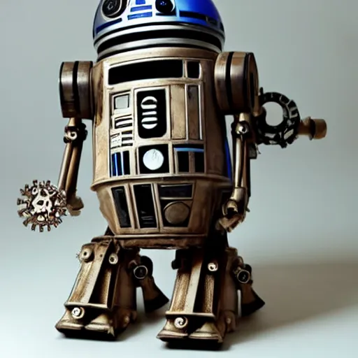 Image similar to a steampunk robot ( ( ( r 2 d 2 ) ) )