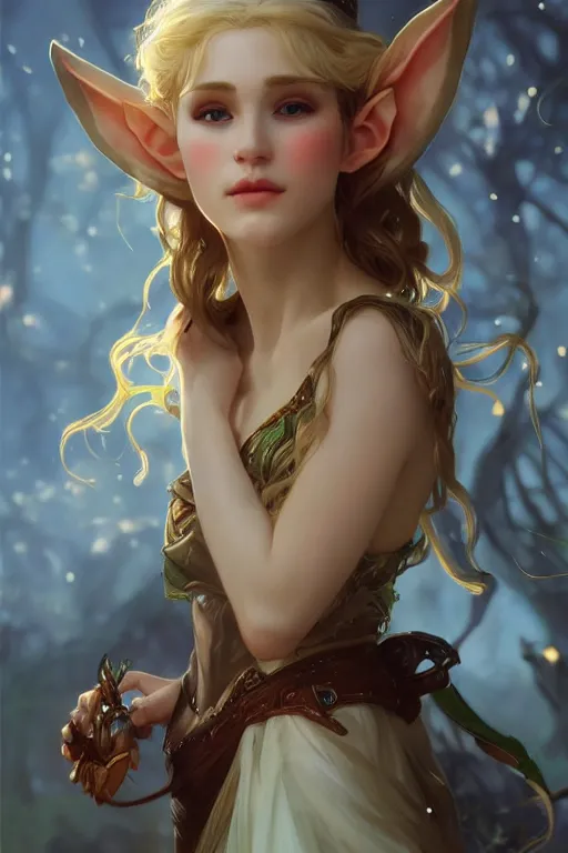 Image similar to beautiful, beautiful elf, final fantsy, digital painting, portrait , cinematic lighting, highly detailed, artstation, concept art, illustration, smooth, sharp focus, editor's pickup, trending on artstation, trending on deviantart, alphonse mucha, WLOP