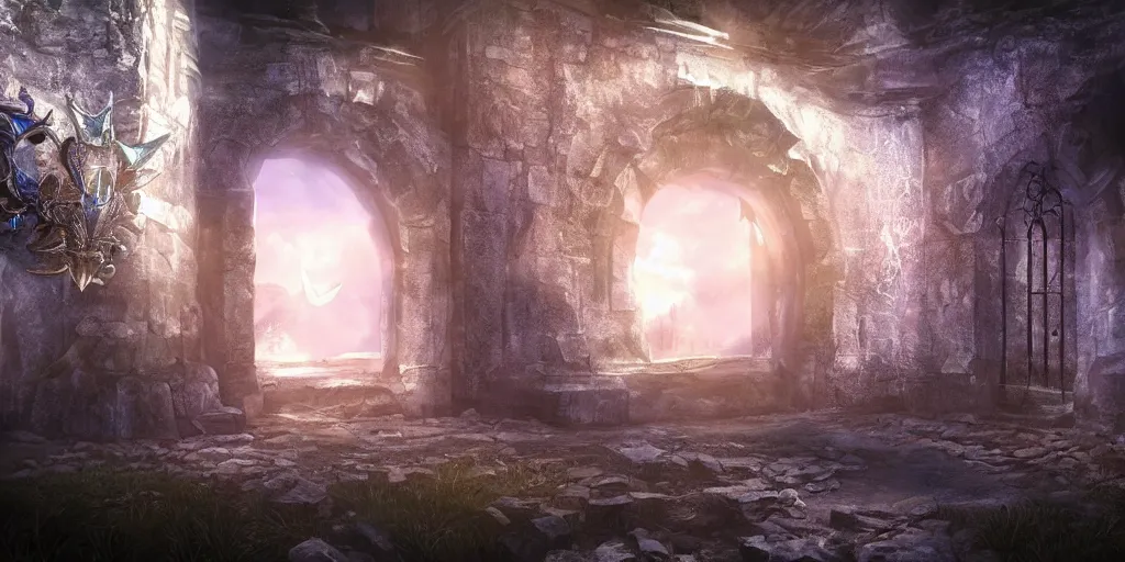 Image similar to fantasy world portal by Sailor Moon dramatic lighting, cinematic establishing shot, extremely high detail, photorealistic, cinematic lighting