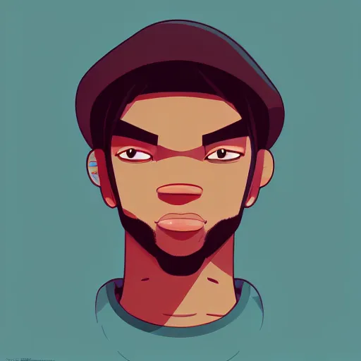 Image similar to 2 d character design, male rapper, vector art, digital art, portrait, 4 k, 8 k, sharp focus, smooth, illustration, concept art, music artist