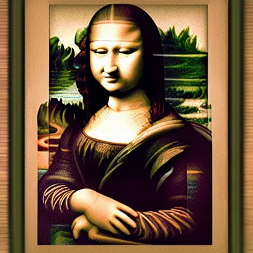 Image similar to dog as the monalisa