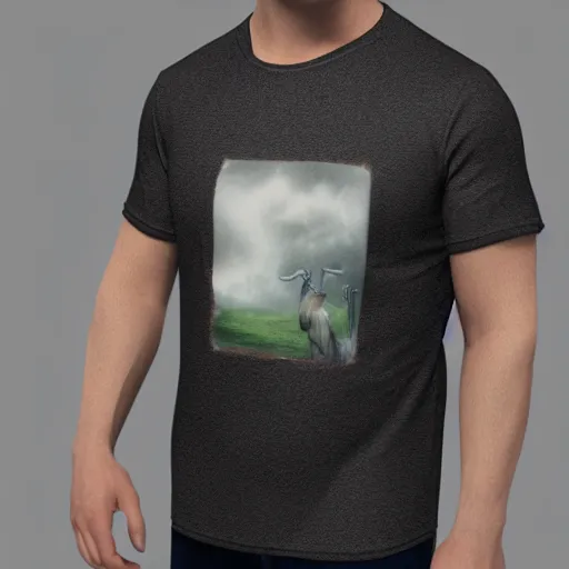 Prompt: new stable diffusion tee shirt, studio photography realistic render.