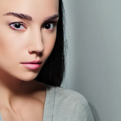 Prompt: a ultra high definition professional studio portrait of the nicest eyebrows in the world, key light, 70mm