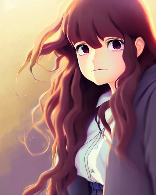 Image similar to Hagrid in cute anime style, detailed realistic beautiful, lofi colors, smooth, artistic, mellow and soft, sharpen high quality, in style of Ghibli, Ilya Kuvshinov, Artgerm